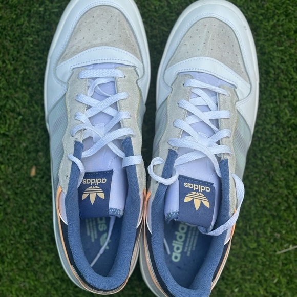 Addias Forum Low TT White Crew Blue M 11 W 12.5 - Picture 6 of 8